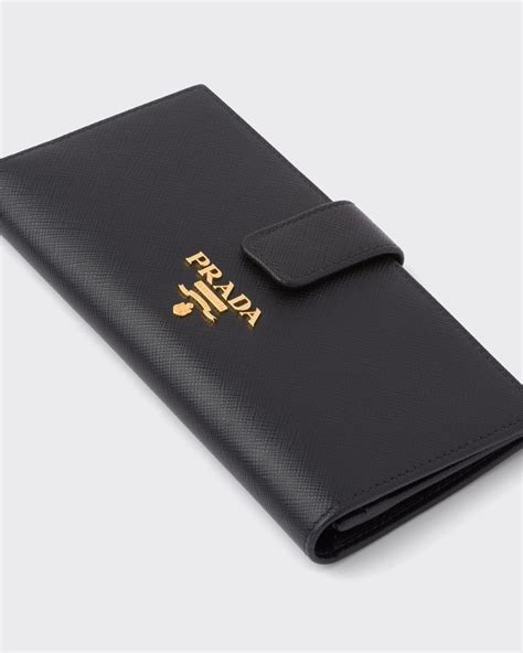 1m1132 prada|Black Large Saffiano Leather Wallet .